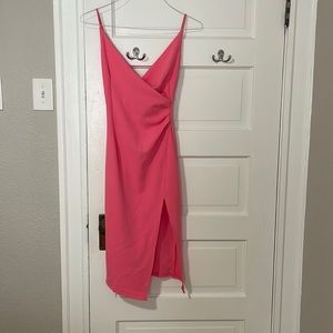 HELLO MOLLY Quiet Dancer Midi Dress Pink